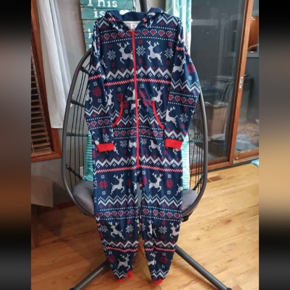 Festive Reindeer Pattern Onesie